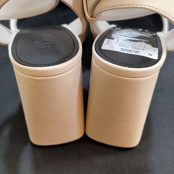 BRAND NEW DKNY BRIELLA LEATHER PLATFORM ANKLE WRAP PUMPS - Picture 9 of 16